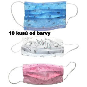 3-layer protective medical non-woven disposable, low respiratory resistance for children 10 pieces
