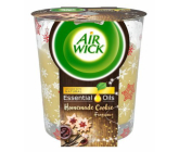 Air Wick Essential Oils Warm Vanilla - Scent of Vanilla Cookies Scented Candle in Glass 105 g