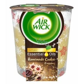 Air Wick Essential Oils Warm Vanilla - Scent of Vanilla Cookies Scented Candle in Glass 105 g