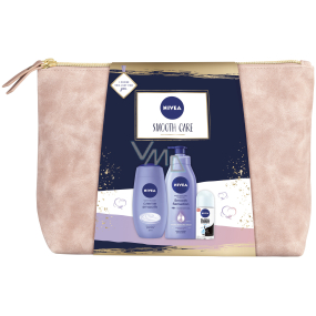 Nivea Smooth Care body lotion 400 ml + shower gel 250 ml + antiperspirant roll-on 50 ml + case, cosmetic set for women