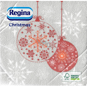 Regina Paper napkins 1 ply 33 x 33 cm 20 pieces Christmas Gray-two flasks