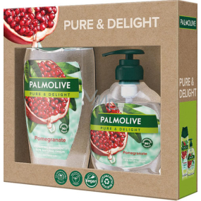 Palmolive Pure & Delight Pomegranate shower gel 250 ml + Pure & Delight Pomegranate liquid soap dispenser 300 ml, cosmetic set