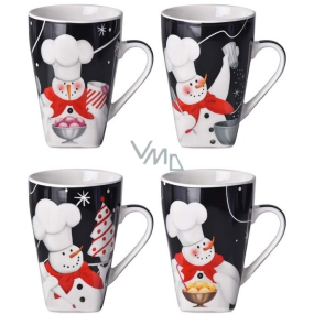 Christmas ceramic mug design mix Snowmen 400 ml in a box