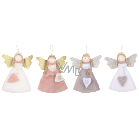 Plush angel with heart 14 cm for hanging 1 piece