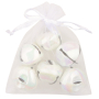 Iridium jingle bells 3 cm, 6 pieces in an organza bag