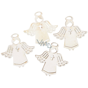 Angel wooden white 3.5 cm 12 pieces