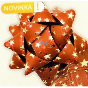Nekupto Starfish medium luxury red with gold stars HV 200 30