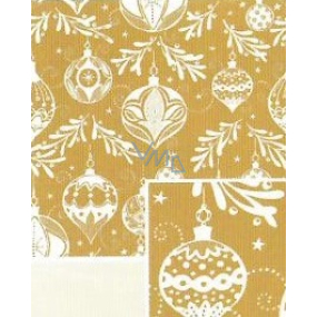 Nekupto Gift wrapping paper 70 x 500 cm Christmas golden white flask