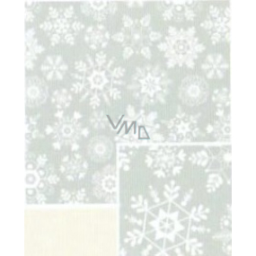 Nekupto Gift wrapping paper 70 x 500 cm Christmas Gray white snowflakes