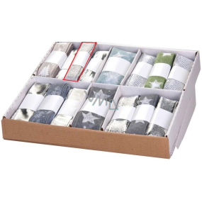 Ditipo Fabric ribbon with wire gray with silver thread 4 mx 15 mm