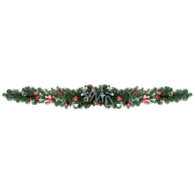 Conifer garland with checkered ribbon 180 cm