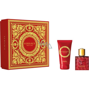Versace Eros Flame perfumed water for men 30 ml + shower gel 50 ml, gift set
