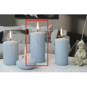 Lima Ice pastel candle light blue cylinder 60 x 120 mm 1 piece