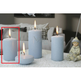 Lima Ice pastel candle light blue cylinder 60 x 90 mm 1 piece