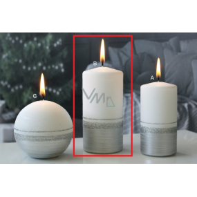 Lima Aroma line candle silver cylinder 60 x 120 mm