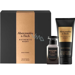 Abercrombie & Fitch Authentic Night Man eau de toilette for men 50 ml + shower gel 200 ml, gift set