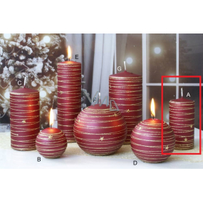 Lima Galaxy candle burgundy pillar 50 x 100 mm 1 piece