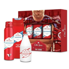 Old Spice White Water Trio deodorant spray 150 ml + 2 in 1 shower gel for body and hair 250 ml + aftershave 100 ml, cosmetic set for men