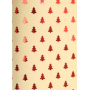 Zöwie Gift wrapping paper 70 x 150 cm Christmas Shining Moments natural - red trees