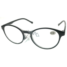 Berkeley Reading glasses +2.5 plastic black, round glass 1 piece MC2182