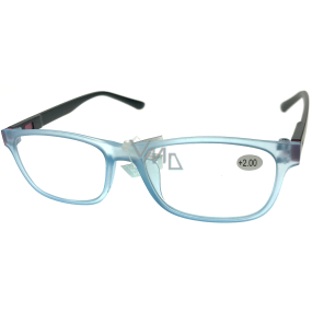 Berkeley Reading glasses +2.0 plastic light blue, black sides 1 piece MC2184