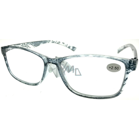 Berkeley Reading glasses +2.5 plastic transparent, black dots 1 piece MC2181