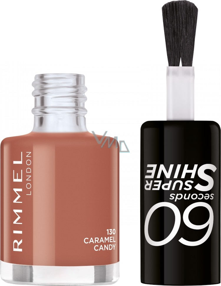 Rimmel London 60 Seconds Super Shine Nail Polish nail polish 130 Caramel  Candy 8 ml - VMD parfumerie - drogerie