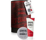 Hawkins & Brimble shaving cream 100 ml + aftershave 125 ml + tin box, cosmetic set for men