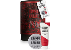 Hawkins & Brimble shaving cream 100 ml + aftershave 125 ml + tin box, cosmetic set for men