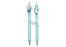 Colorino Rubber pen Unicorn green, blue refill 0.5 mm 1 piece