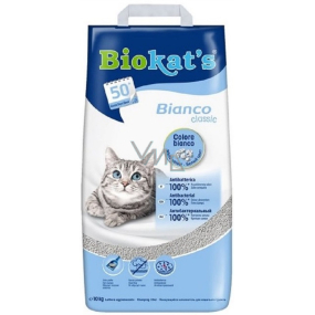 Biokats Bianco Classic Litter for cats strongly lumpy white litter 10 kg