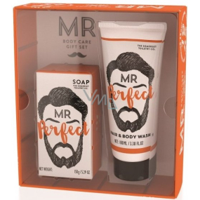 Somerset Toiletry Pan Perfect toilet soap 150 g + body and hair cleansing gel 100 ml, cosmetic set for men