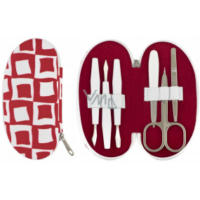 Dup Manicure Daniela nylon 6 piece set red and white 230404-032