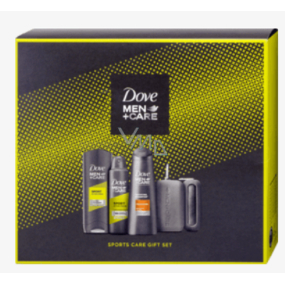 Dove Men + Care Active + Fresh shower gel 250 ml + antiperspirant deodorant spray 150 ml + hair shampoo 250 ml + sports towel, cosmetic set