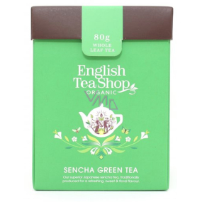 English Tea Shop Bio Sencha green tea loose 80 g + wooden measuring cup with buckle