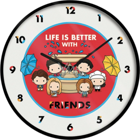 Epee Merch Friends Friends Wall Clock Chibi 24.5 x 24.5 cm