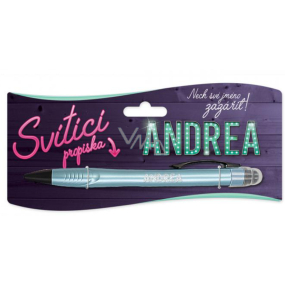 Nekupto Glowing pen with the name Andrea, touch tool controller 15 cm