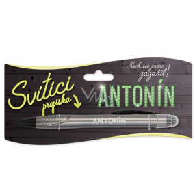 Nekupto Glowing pen with the name Antonín, touch tool controller 15 cm