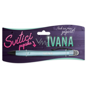 Nekupto Glowing pen with the name Ivana, touch tool controller 15 cm