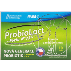 Favea ProbioLact forte N ° 12 probiotics with vitamin C and D dietary supplement 10 capsules