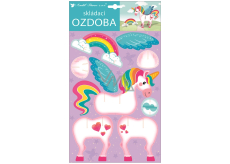 Folding paper ornament unicorn 21 x 36,5 cm