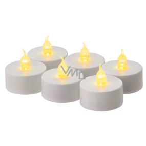 Emos LED candles lit amber, 3.8 cm, 6 pieces white