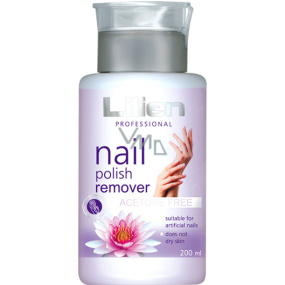 Lilien Acetone-free nail polish remover with the scent of water lily with a pink pump 200 ml