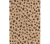 Ditipo Gift wrapping paper 70 x 200 cm KRAFT black-brown cheetah spots