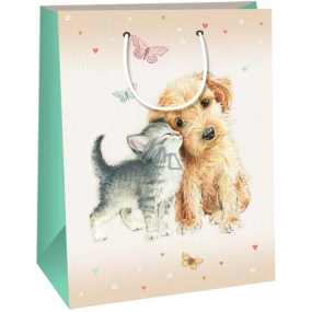 Ditipo Gift kraft bag 22 x 10 x 29 cm dog and cat