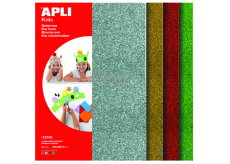 Apli Foam Sheet with Glitter (blue, gold, red, green) 210 x 297 x 2 mm A4 4 sheets