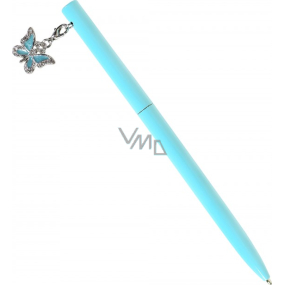 Albi Ballpoint pen with bow tie blue 14 cm