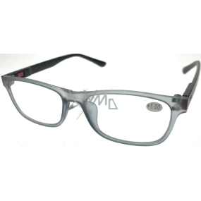 Berkeley Reading glasses +2.5 plastic gray, black sides 1 piece MC2184
