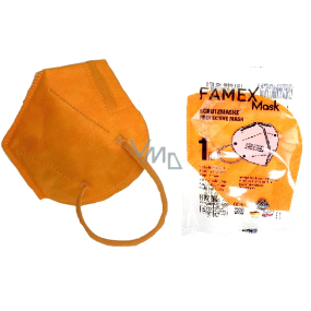 Famex Respirator oral protective 5-layer FFP2 face mask orange 1 piece