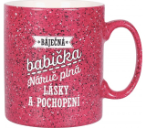 Albi Earthenware mug Grandma raspberry 570 ml